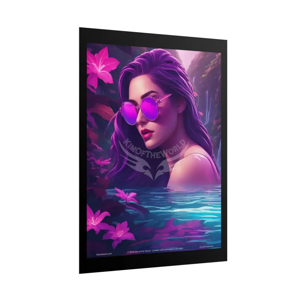 Vaporwave Giantess Giant Lady Woman Girl Poster — Rolled Art Print Poster