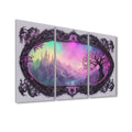 Vaporwave Mirror View 3 Panels Sound Absorbing Wall Art 24’’x48’’x3 pcs Acoustic Panels