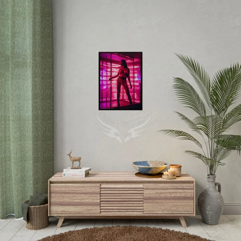 Vaporwave Street Fashion Tall Girlfriend Giantess Girl Rolled Posters — Subtle AI Girl Wall Art Poster