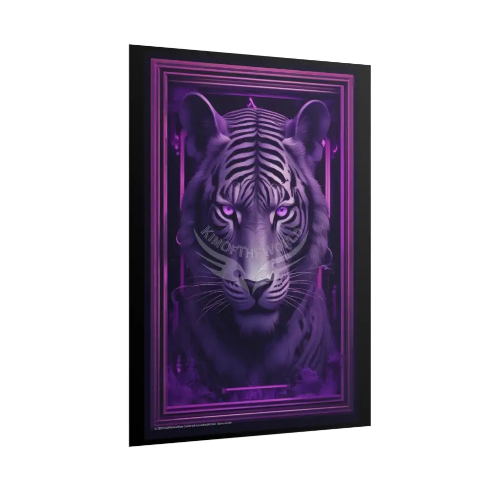 Vapowave 3D Tiger Portrait - Rolled Posters Poster