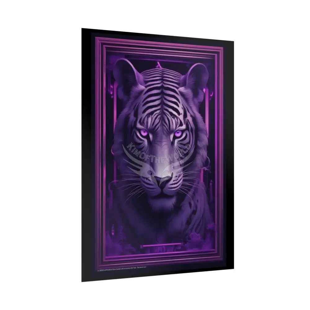 Vapowave 3D Tiger Portrait - Rolled Posters Poster