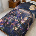 Velveteen Plush Blanket — Gothic Cosmic Sculpture Throw 60’’ × 80’’ All Over Prints
