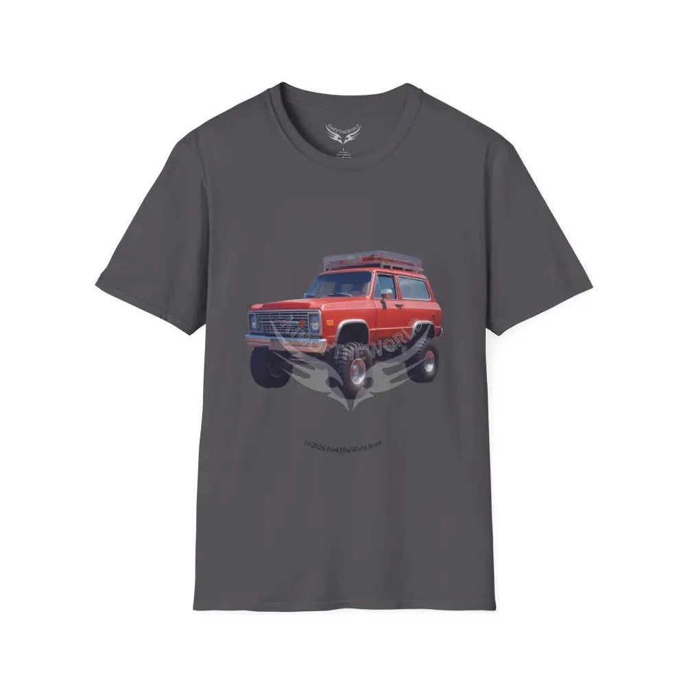 Vintage 4x4 Truck Retro Car & Truck Tee - Softstyle T-Shirt Charcoal / XS T-Shirt