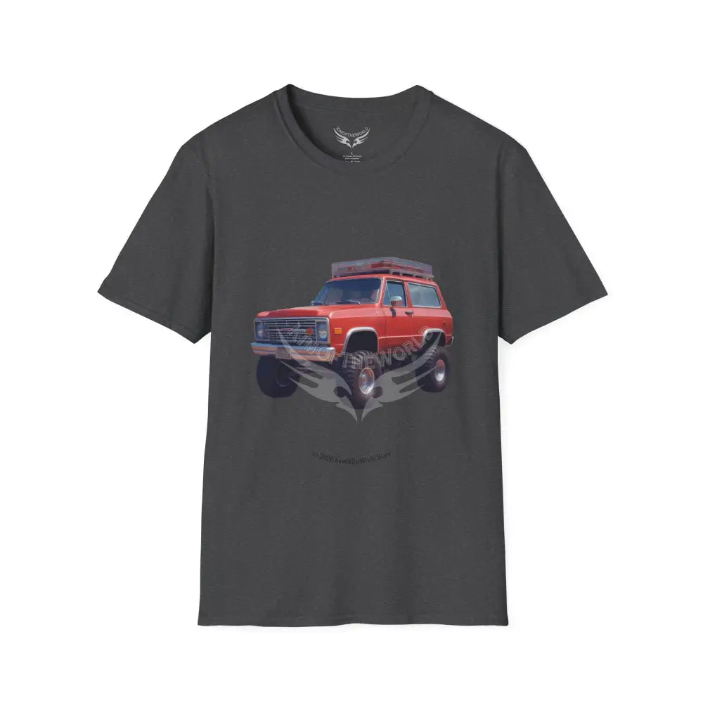 Vintage 4x4 Truck Retro Car & Truck Tee - Softstyle T-Shirt Dark Heather / XS T-Shirt