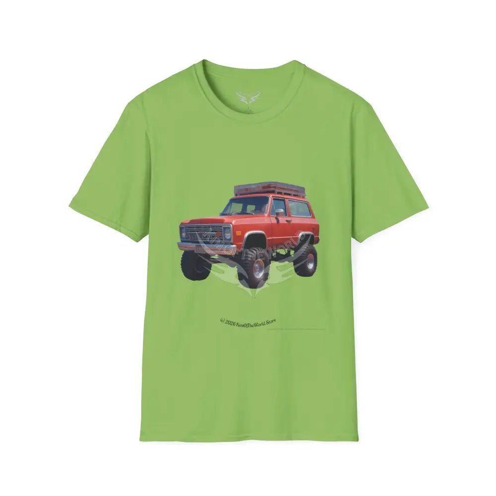 Vintage 4x4 Truck Retro Car & Truck Tee - Softstyle T-Shirt Lime / S T-Shirt