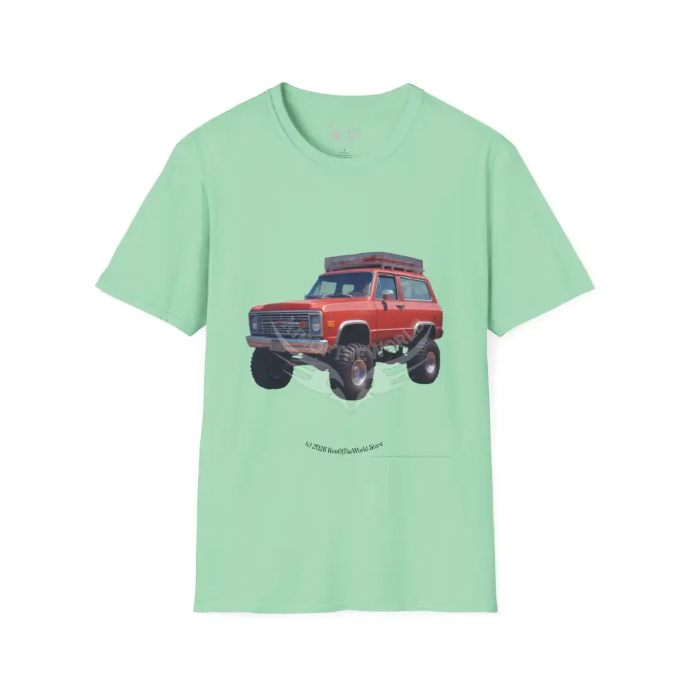 Vintage 4x4 Truck Retro Car & Truck Tee - Softstyle T-Shirt Mint Green / S T-Shirt