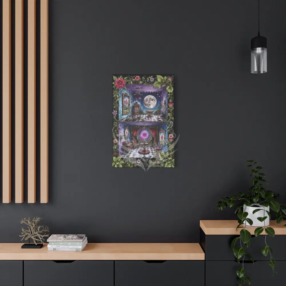 Vintage Framed Art and Olde Collage Dollhouse Matte Canvas Print — Stretched 1.25’’ Canvas