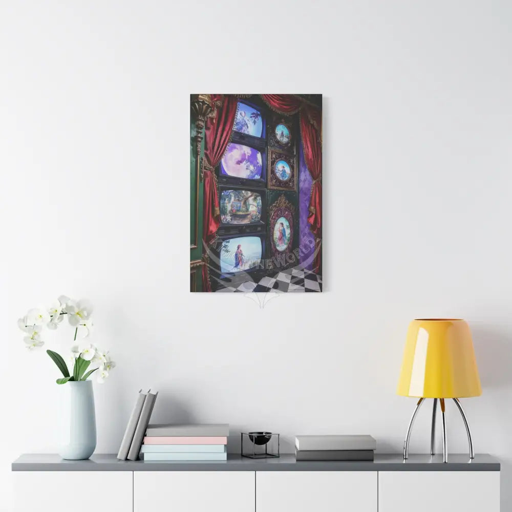 Vintage Framed Art and Olde Collage Matte Canvas Print — Stretched 1.25’’ Canvas