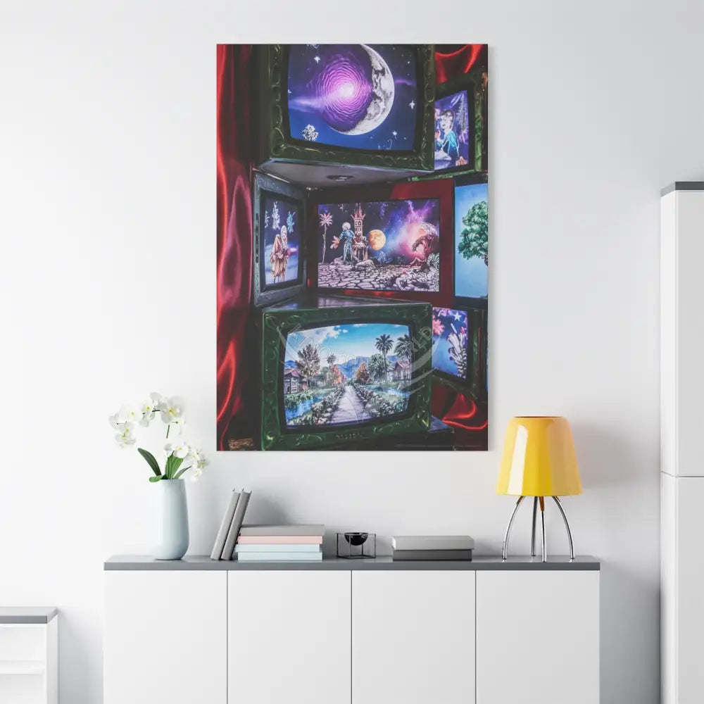 Vintage Framed Art and Olde Collage Matte Canvas Print — Stretched 1.25’’ Canvas