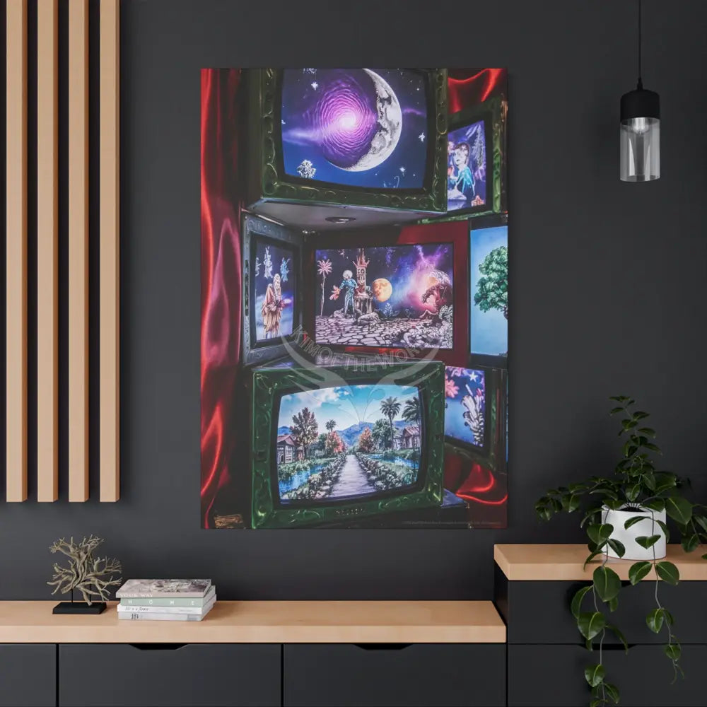 Vintage Framed Art and Olde Collage Matte Canvas Print — Stretched 1.25’’ Canvas