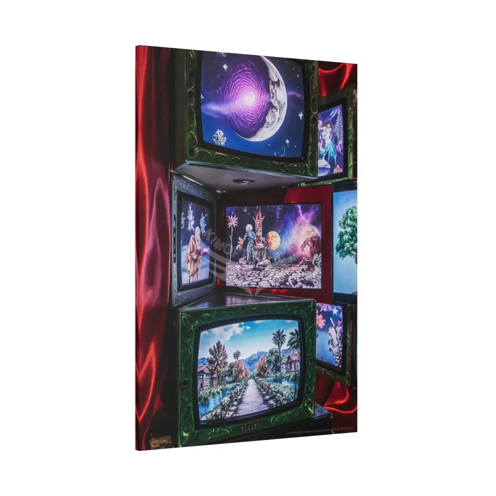 Vintage Framed Art and Olde Collage Matte Canvas Print — Stretched 1.25’’ Canvas