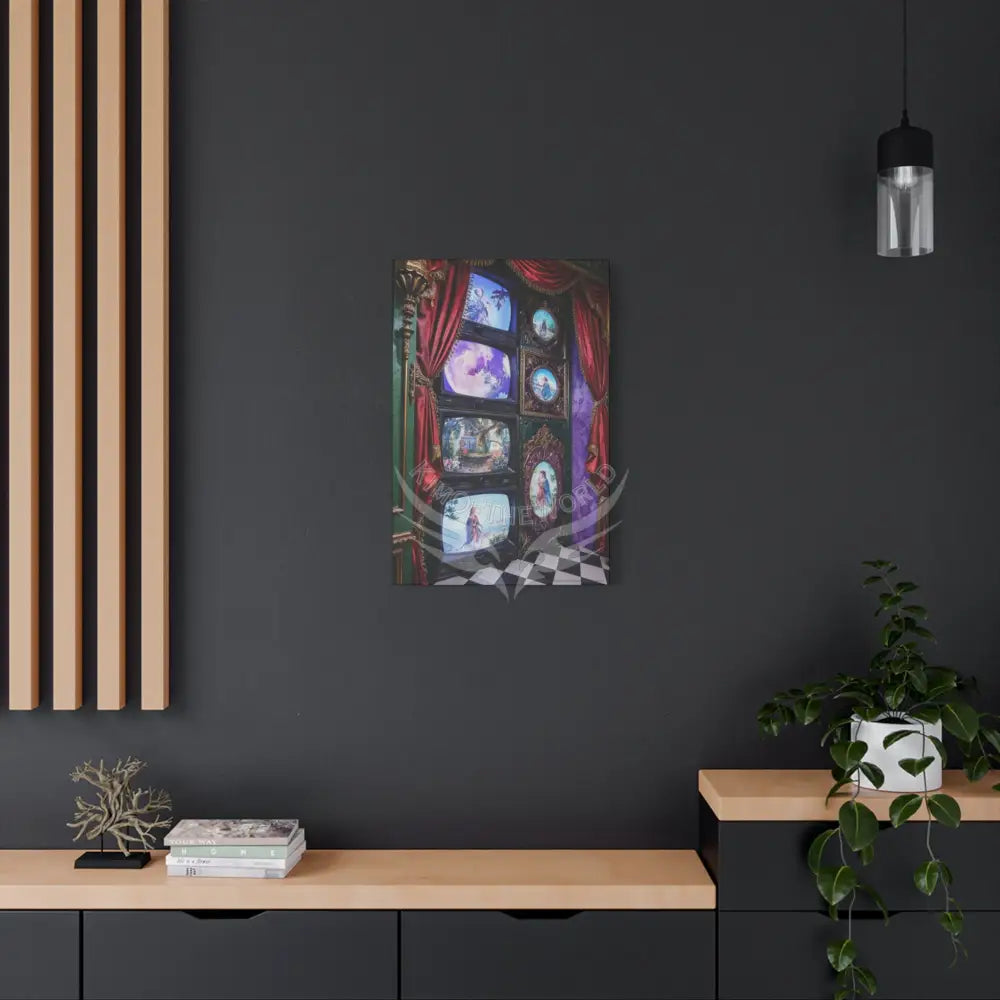 Vintage Framed Art and Olde Collage Matte Canvas Print — Stretched 1.25’’ Canvas