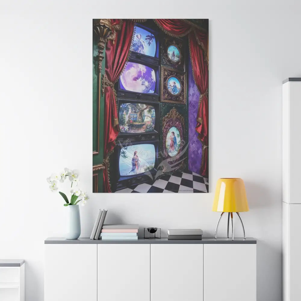 Vintage Framed Art and Olde Collage Matte Canvas Print — Stretched 1.25’’ Canvas