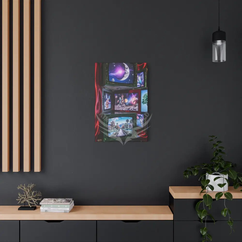 Vintage Framed Art and Olde Collage Matte Canvas Print — Stretched 1.25’’ Canvas