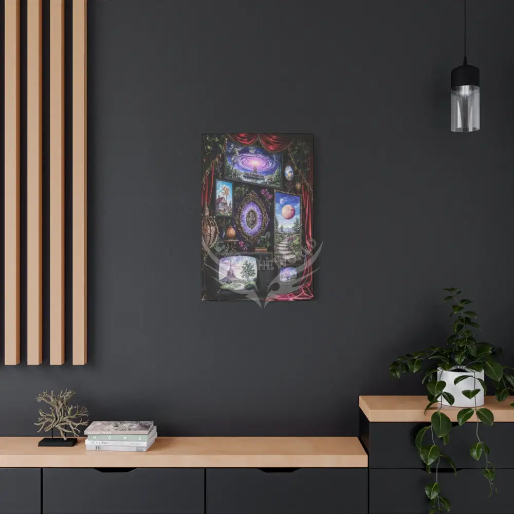 Vintage Framed Art and Olde Collage TV Matte Canvas Print — Stretched 1.25’’ Canvas
