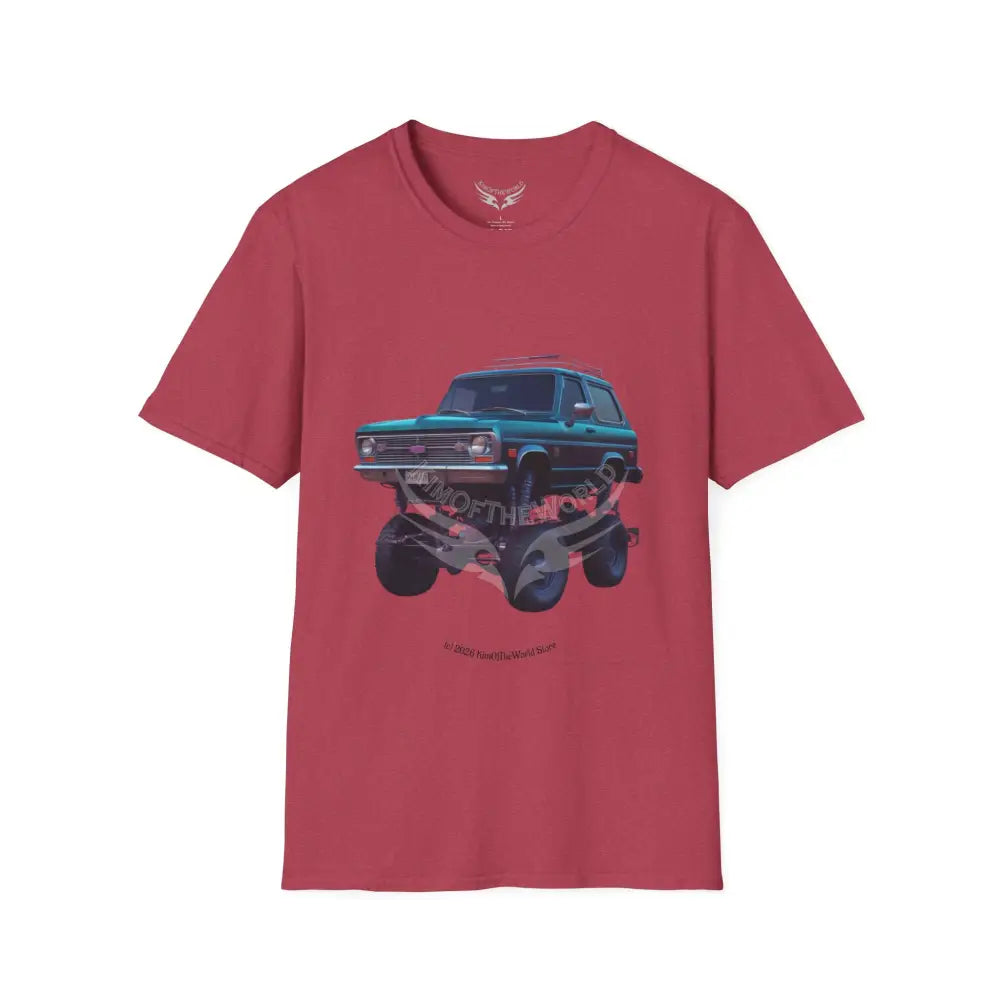 Vintage Lifted Large 4x4 Wagon Tee - Softstyle T-Shirt Heather Cardinal / S T-Shirt
