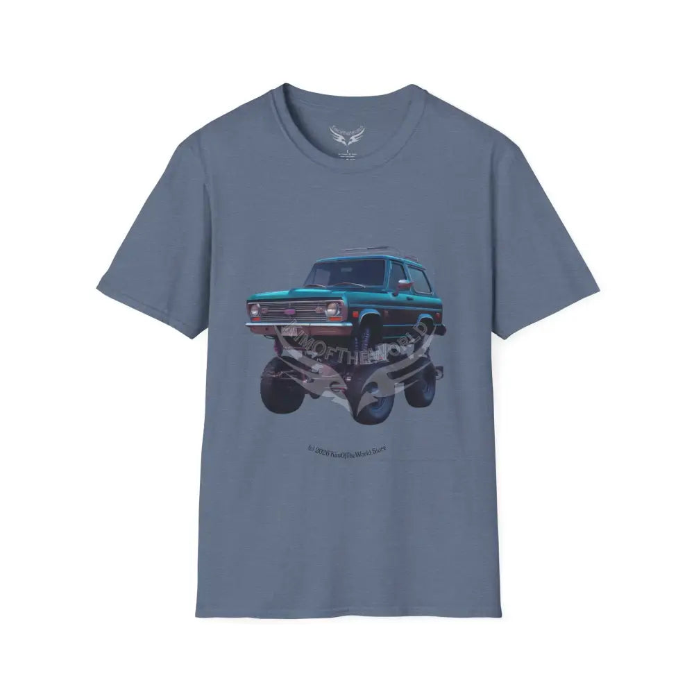 Vintage Lifted Large 4x4 Wagon Tee - Softstyle T-Shirt Heather Indigo / S T-Shirt