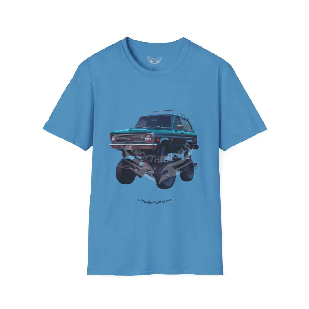 Vintage Lifted Large 4x4 Wagon Tee - Softstyle T-Shirt Heather Sapphire / S T-Shirt