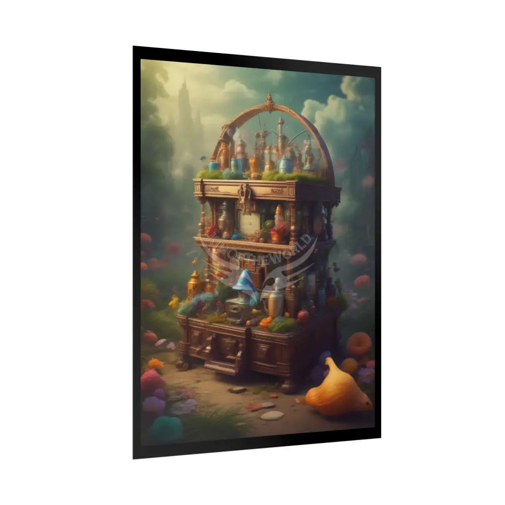 Vintage Renaissance Wizardry Poster — Antique Trinkets & Cabinets Art Print Poster