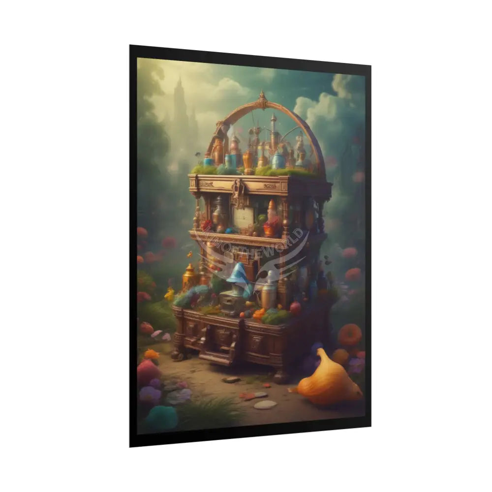 Vintage Renaissance Wizardry Poster — Antique Trinkets & Cabinets Art Print Poster