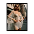Vintage Sheer Street Fashion Girl Rolled Posters — Subtle Girl Wall Art 18″ x 24″ (Vertical) / Semi Glossy Poster