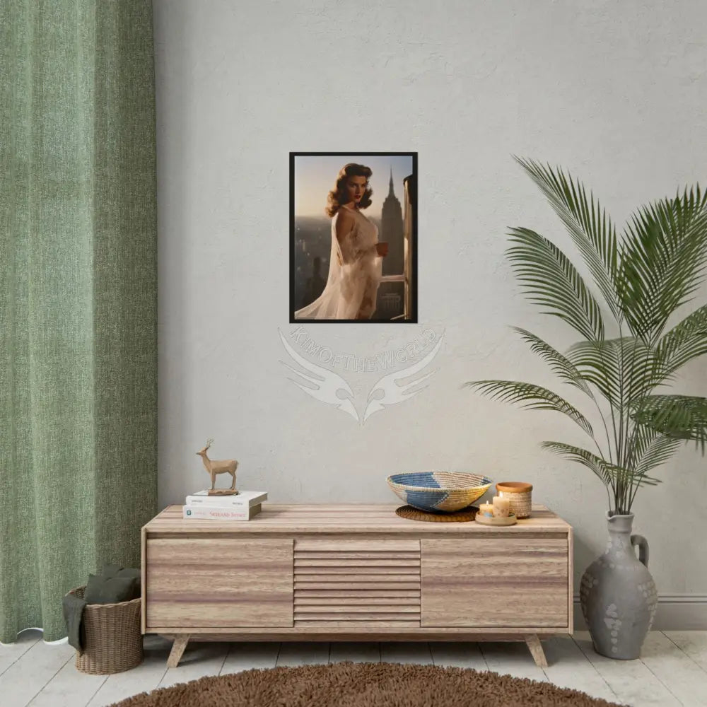 Vintage Sheer Street Fashion Girl Rolled Posters — Subtle Girl Wall Art Poster