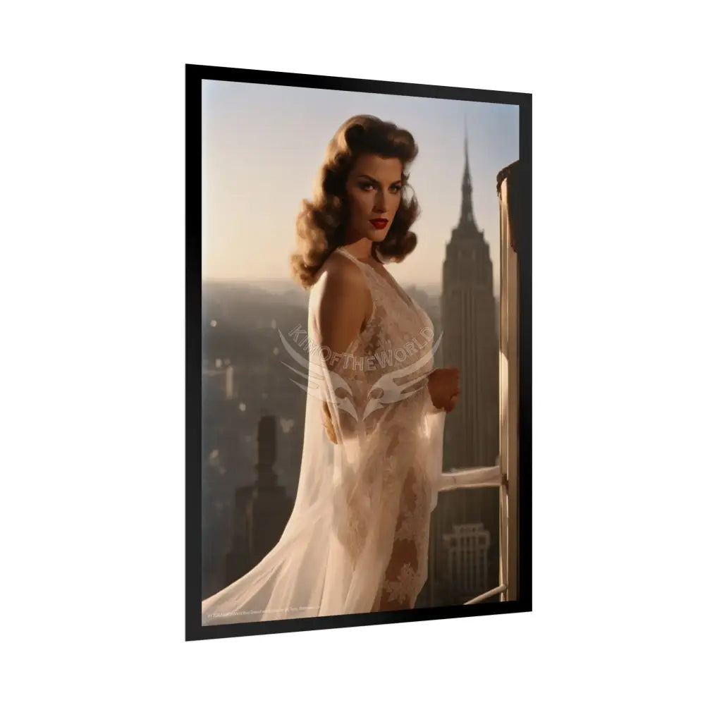 Vintage Sheer Street Fashion Girl Rolled Posters — Subtle Girl Wall Art Poster
