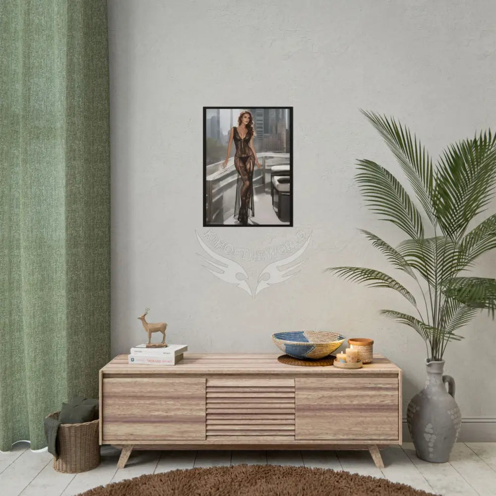 Vintage Sheer Street Fashion Girl Rolled Posters — Subtle Girl Wall Art Poster