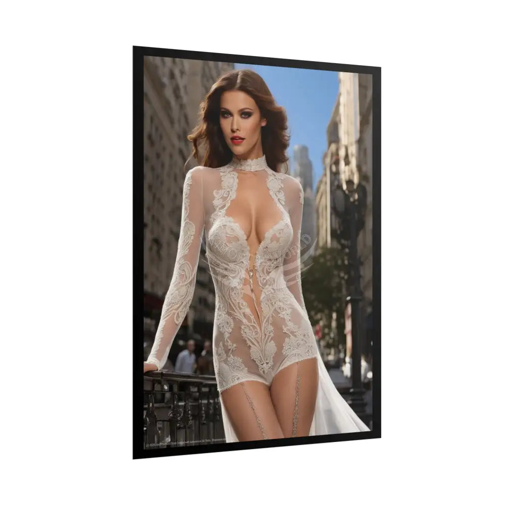 Vintage Street Fashion Girl Rolled Posters — Subtle Girl Wall Art Poster