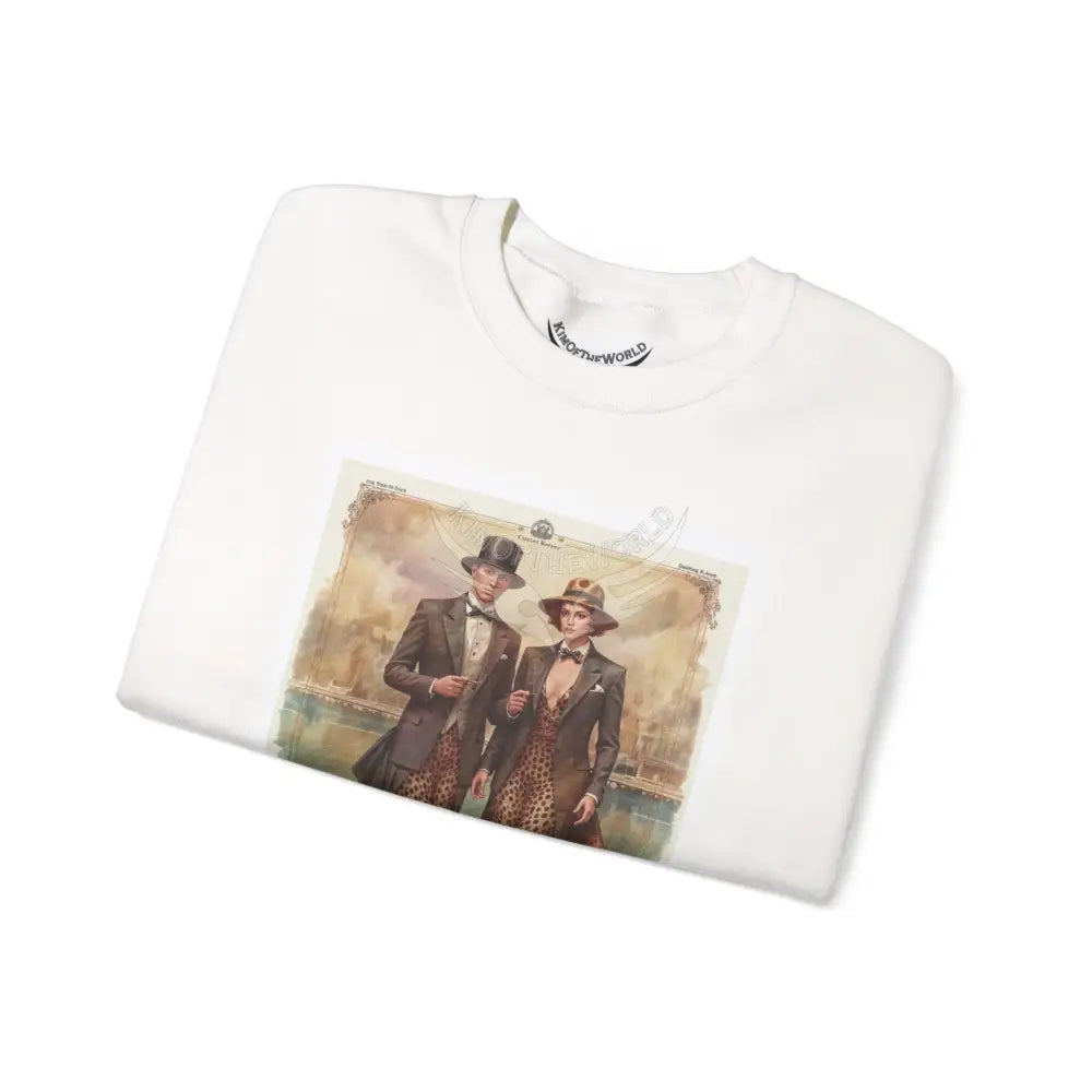 Weird Anime Cosplay Characters Leopard Print Fantasy Signature Design Sweatshirt — Tall Giantess Fetish Art Crewneck