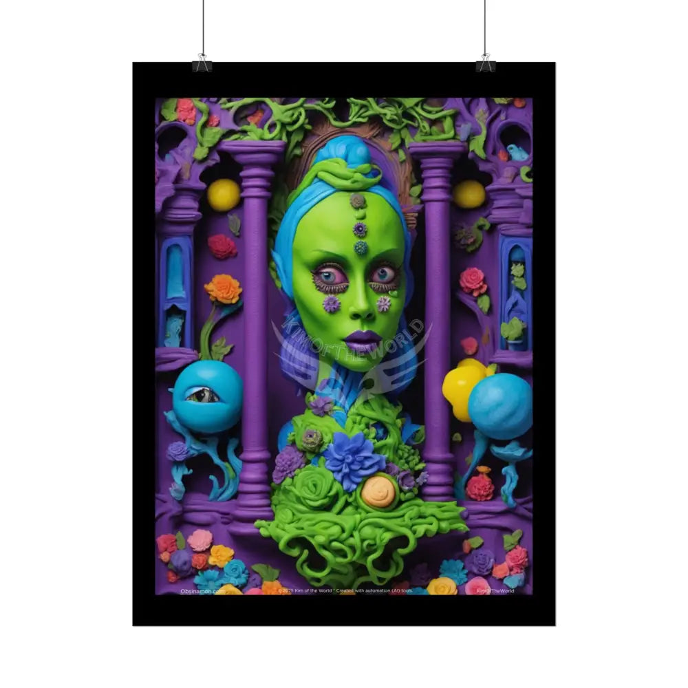 Weird Character Lady Empowered Women Sculpture Art Prints (Bold Female Characters)— Rolled Poster Set Poster