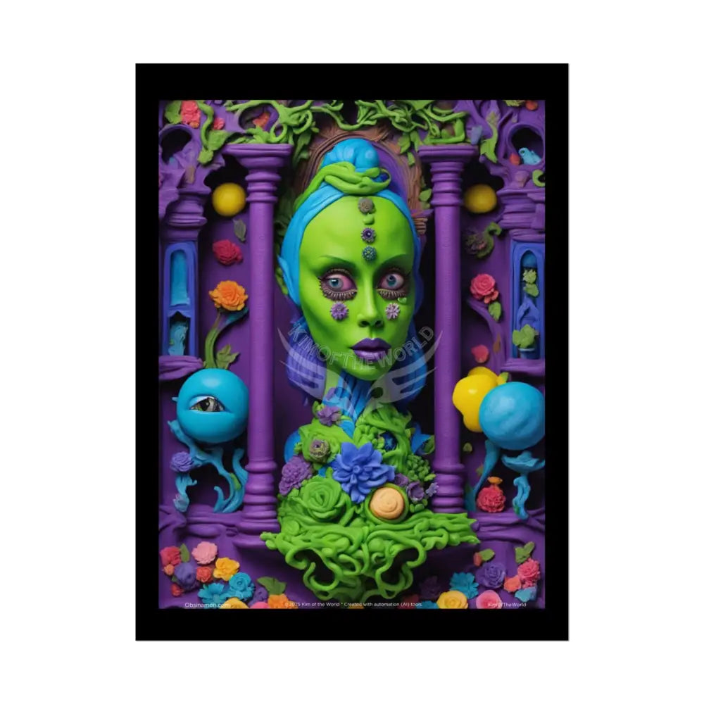 Weird Character Lady Empowered Women Sculpture Art Prints (Bold Female Characters)— Rolled Poster Set 18″ x 24″