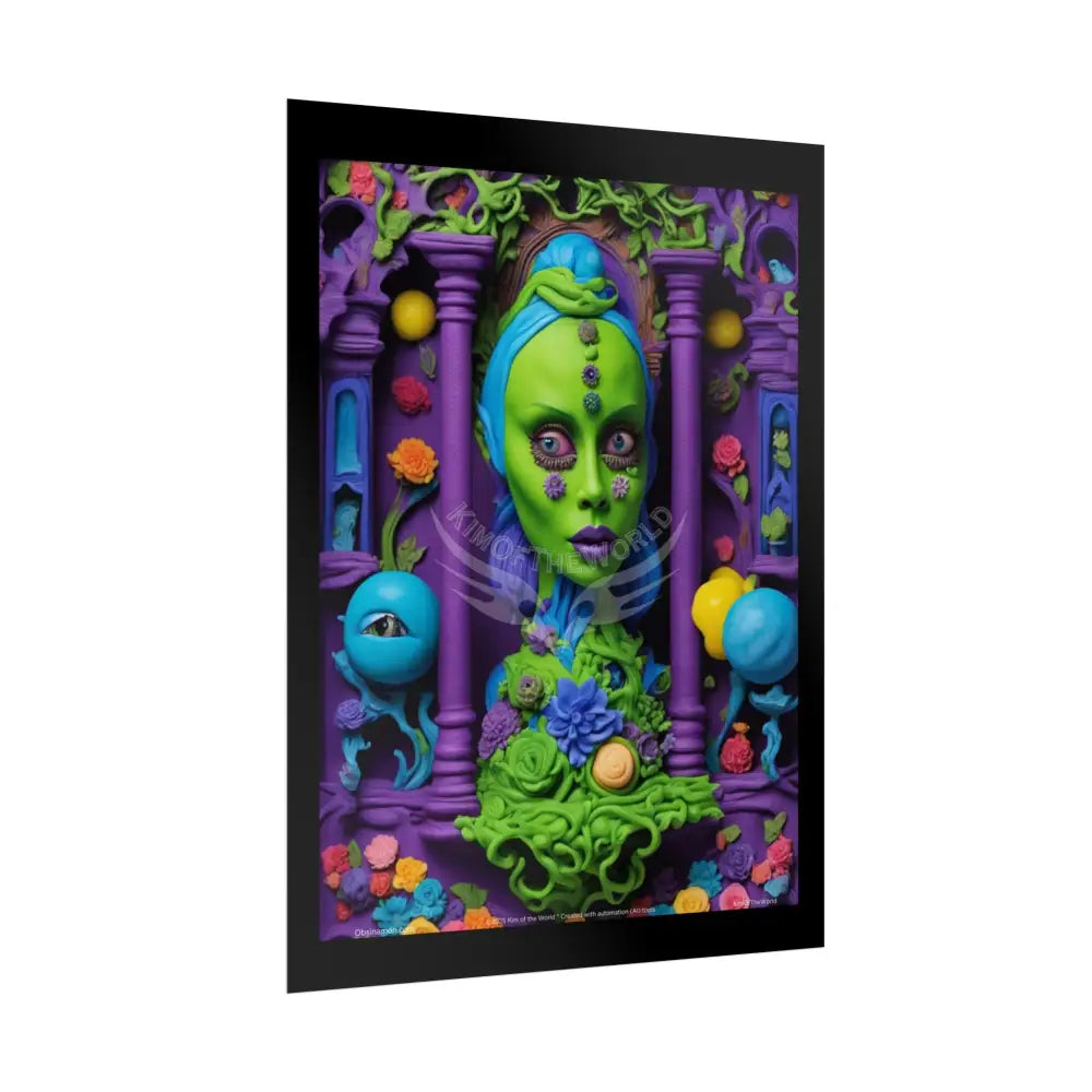 Weird Character Lady Empowered Women Sculpture Art Prints (Bold Female Characters)— Rolled Poster Set Poster