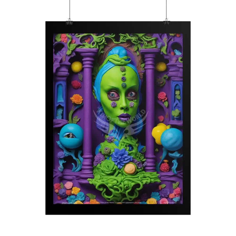 Weird Character Lady Empowered Women Sculpture Art Prints (Bold Female Characters)— Rolled Poster Set Poster