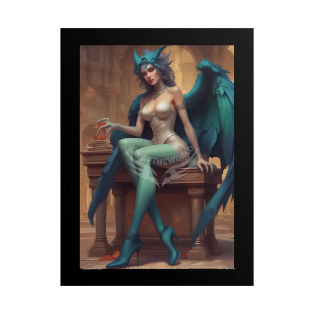 Weird Dragon Ladies Renaissance Poster — Naughty Strange Weirdcore Art Print 18″ x 24″ (Vertical) / Matte Poster