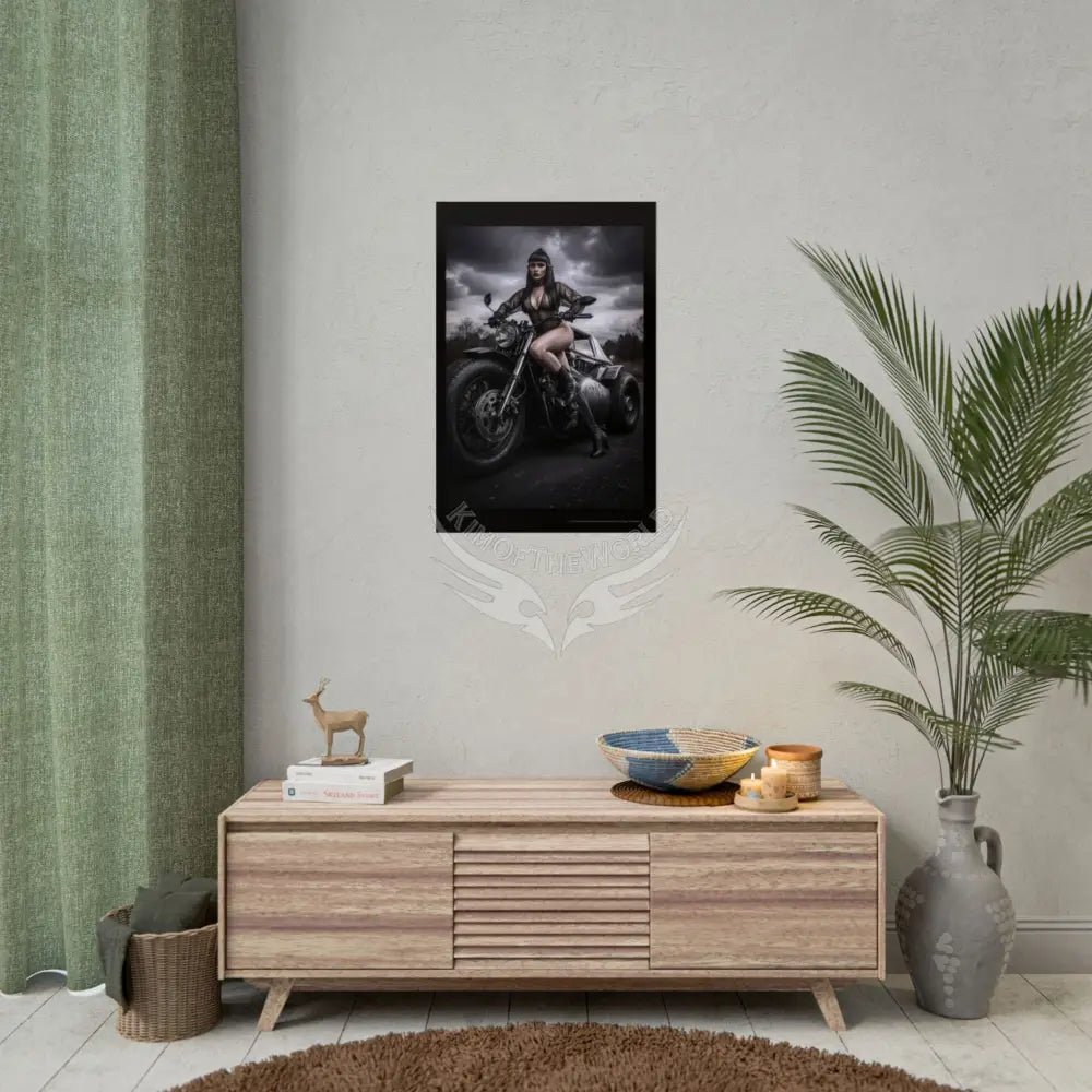 Weird Empowered Goth Girl Steampunk Women Retro Art Poster — Rolled Poster Poster