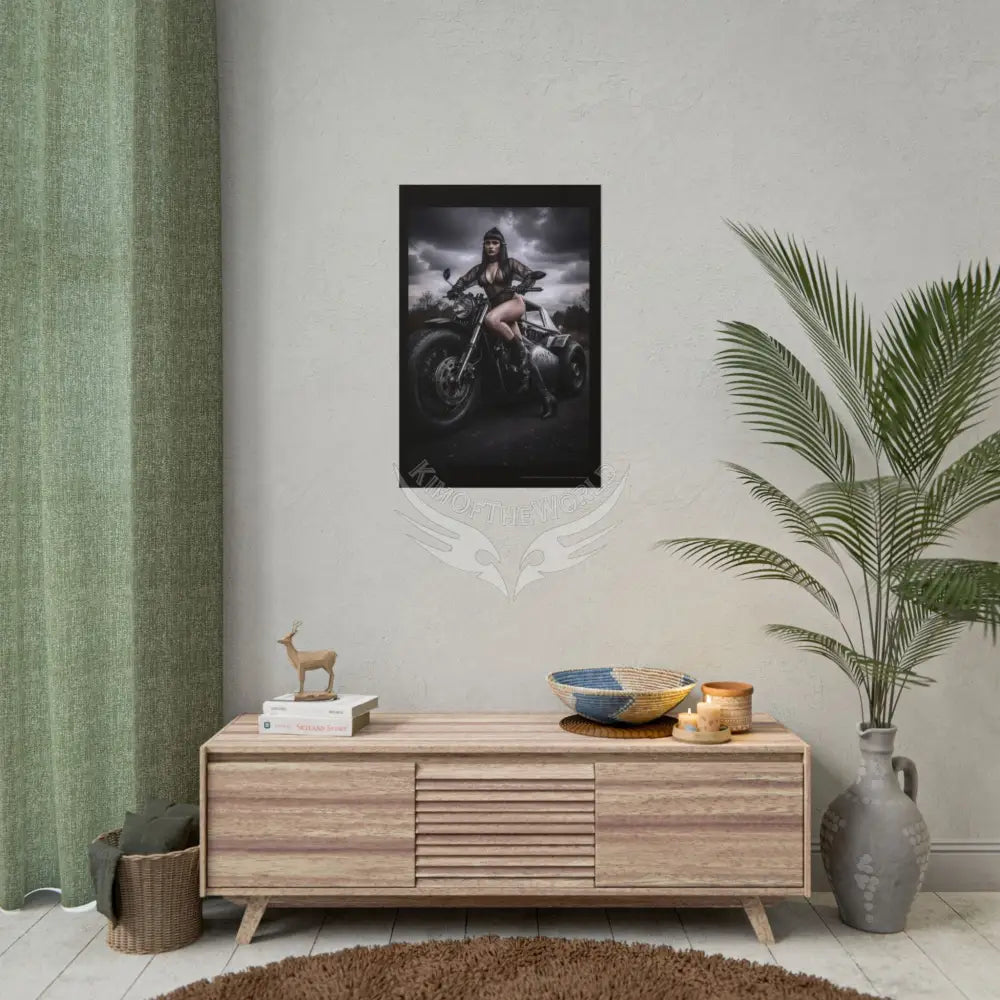 Weird Empowered Goth Girl Steampunk Women Retro Art Poster — Rolled Poster Poster