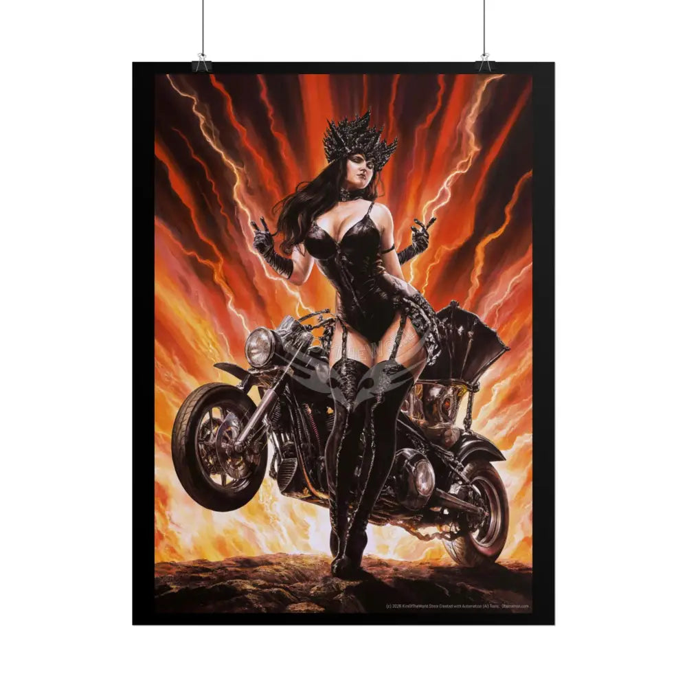 Weird Empowered Goth Girl Women Retro Art Poster — Rolled Poster Poster