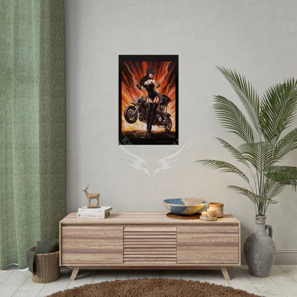 Weird Empowered Goth Girl Women Retro Art Poster — Rolled Poster Poster