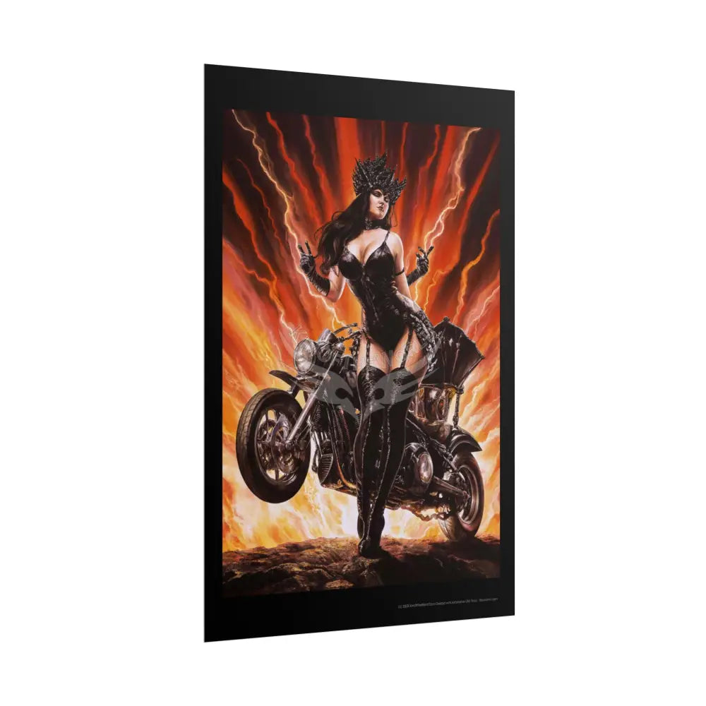 Weird Empowered Goth Girl Women Retro Art Poster — Rolled Poster Poster