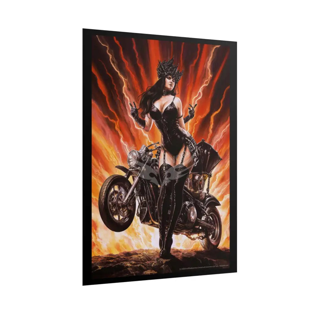 Weird Empowered Goth Girl Women Retro Art Poster — Rolled Poster Poster