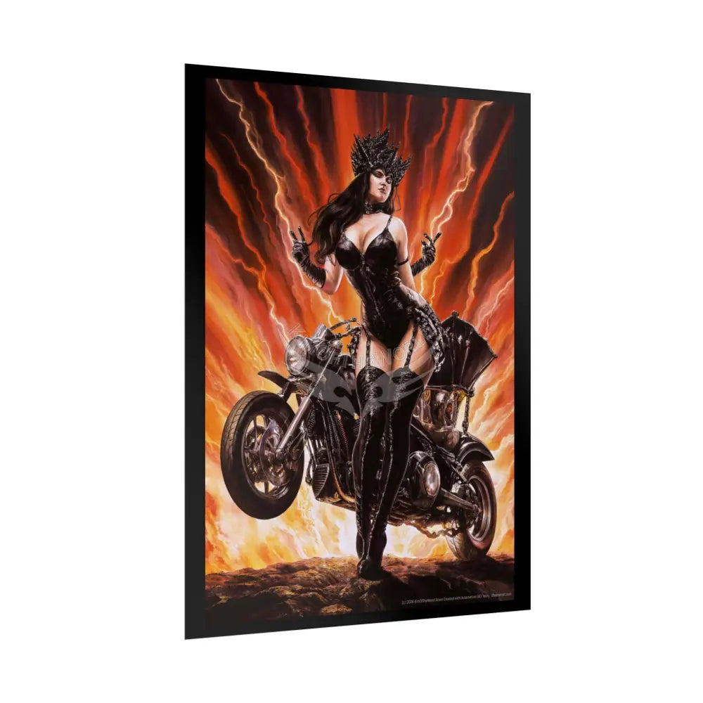 Weird Empowered Goth Girl Women Retro Art Poster — Rolled Poster Poster