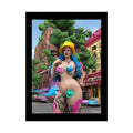 Weird Naughty 3D Clay Sculpture Girl Fashion Giantess Stiletto Fetish Weird & Braless Poster — 3D Stiletto Lady Giant