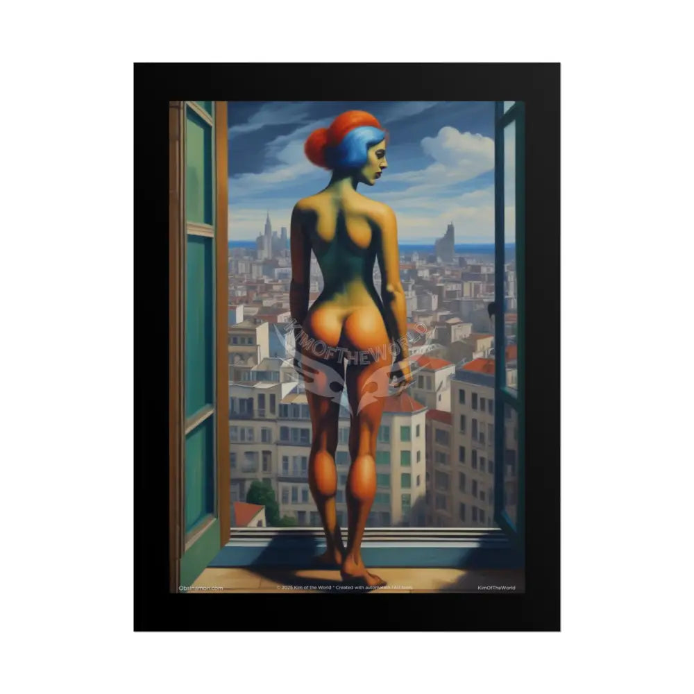 Weird Naughty Fashion Giantess Stiletto Fetish Weird & Braless Poster — 3D Stiletto Lady Giant Weirdcore Girlfriend Art