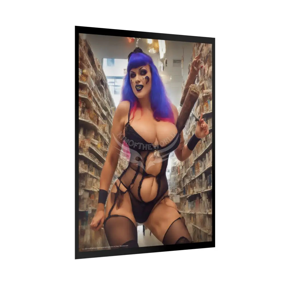 Weird Sheer Street Fashion Girl Rolled Posters — Subtle Sexy Seductive Wall Art Poster