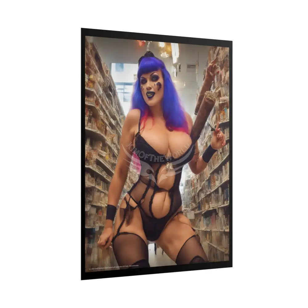 Weird Sheer Street Fashion Girl Rolled Posters — Subtle Sexy Seductive Wall Art Poster
