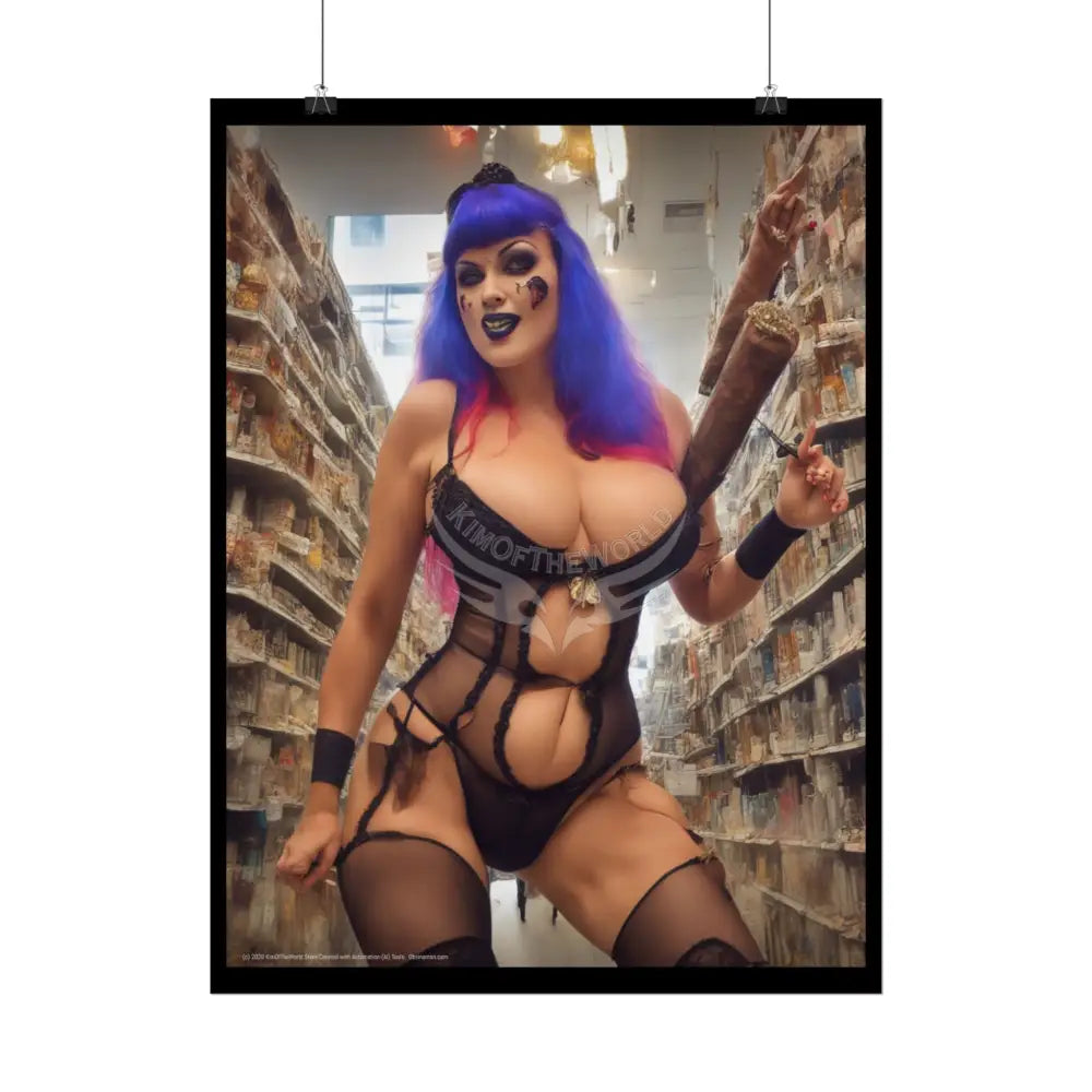 Weird Sheer Street Fashion Girl Rolled Posters — Subtle Sexy Seductive Wall Art Poster