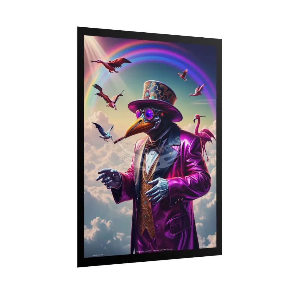 Weird Smoking Plague Doctor Vaporwave Gothic Character Sci Fi Comedy Horror - Wall Art Posters Poster