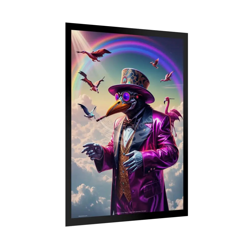 Weird Smoking Plague Doctor Vaporwave Gothic Character Sci Fi Comedy Horror - Wall Art Posters Poster