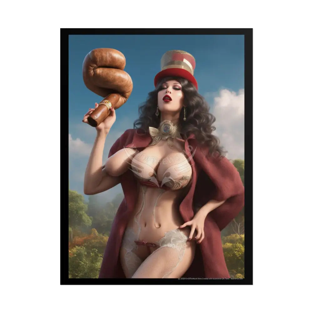 Weird Third Breast Empowered Weird Women Retro Art Poster — Rolled Poster 18″ x 24″ (Vertical) / Matte Poster